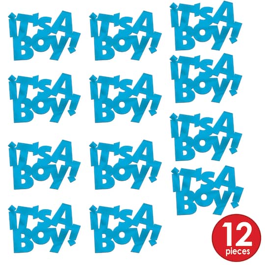 Beistle 3" Jumbo It's A Boy! Fanci Fetti Cutout Packs, 2ct.